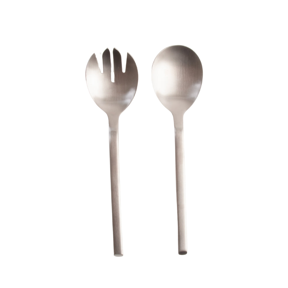 K&Co Home Collection Salad Servers - Silver